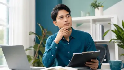 Profesional muda berdiskusi dengan atasan mencerminkan psikologi di tempat kerja dan kebiasaan profesional yang wajar